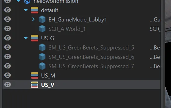 Слои US_M и US_V